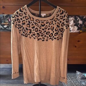 Tan Leopard Print Women's Top